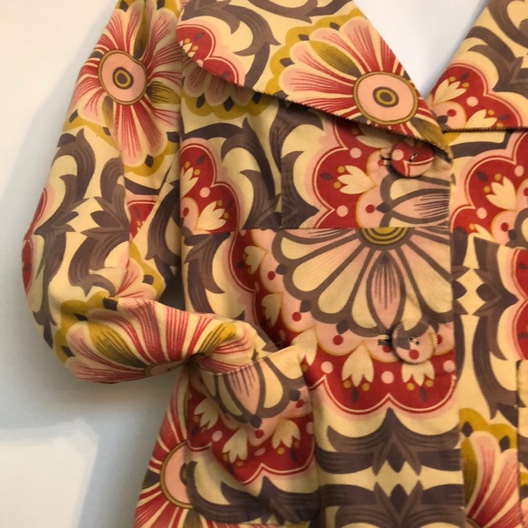 Anthropologie FEI floral soft corduroy jacket sz 8 - Picture 3 of 4
